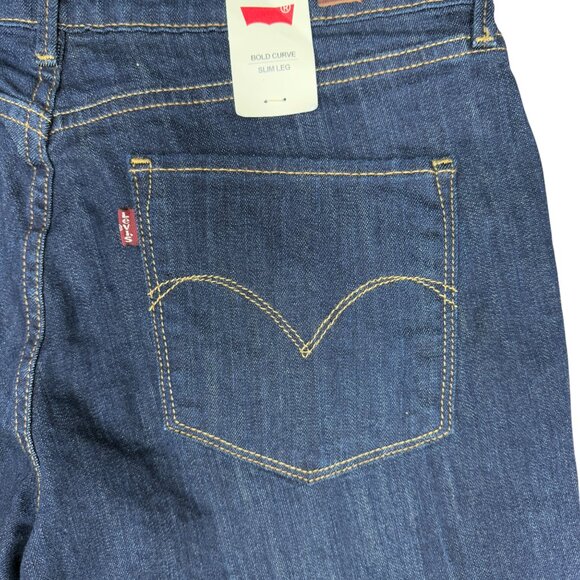 NWT Women's LEVI'S Bold Curve Classic Slim Leg Jeans- Size 16S/33‎ - Picture 6 of 15